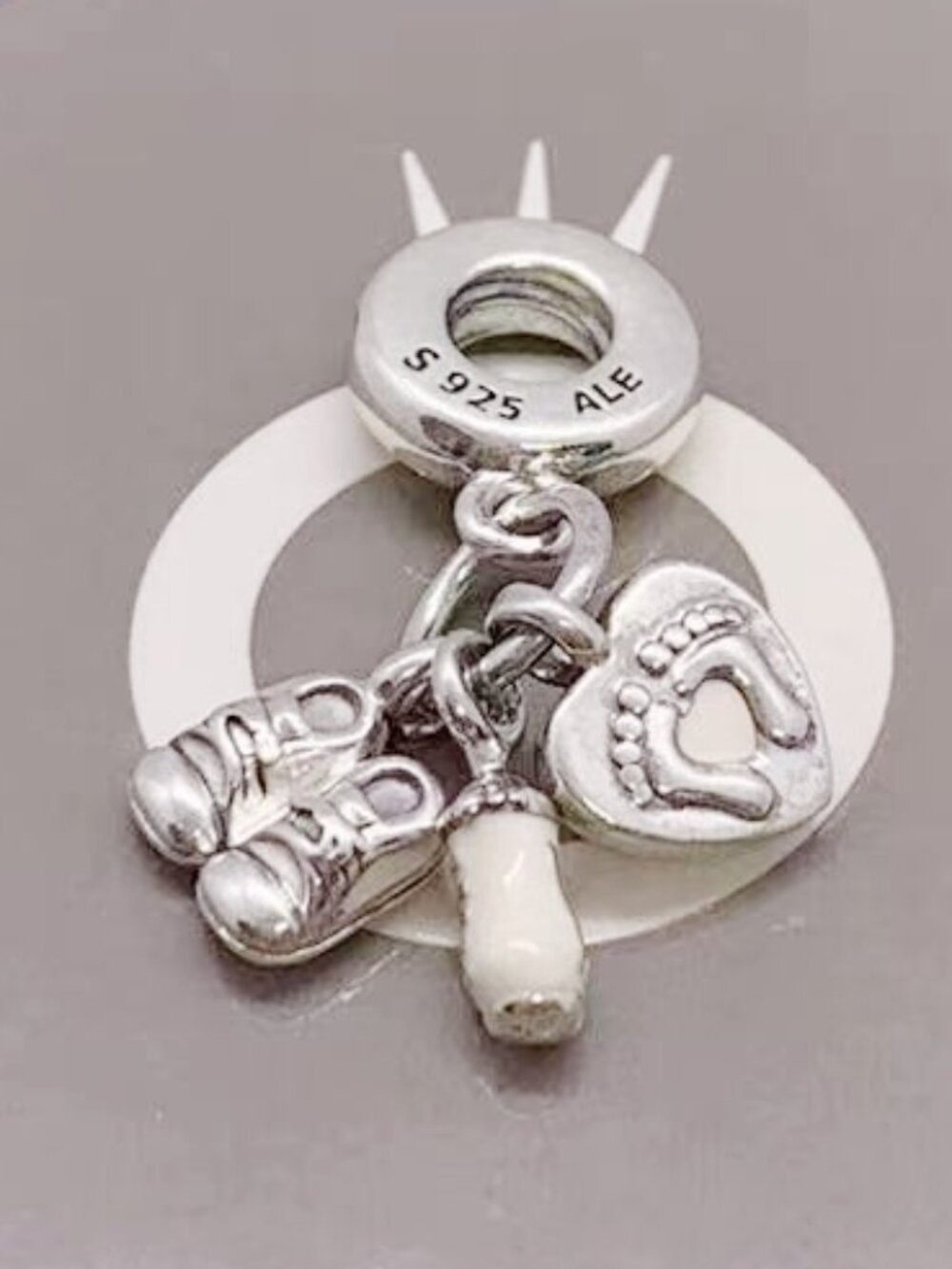 Pandora Baby Bottle & Shoes Dangle Charm